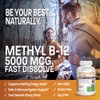 Bronson Methyl B12 5000 mcg Vitamin B12 Methylcobalamin Energy & Brain Support 60 Lozenges