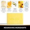 VALITIC Brightening Lemon and Turmeric Kojic Acid Soap - Vitamin C, Retinol - Original Japanese Complex with Hyaluronic Acid, Vitamin E, Shea Butter, Castile Olive Oil - 3 Pack and African Net Sponge
