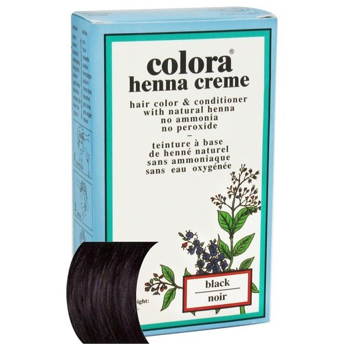 Colora Henna Creme Hair Color Black 2 Ounce (59ml) (6 Pack)