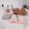 YISSION 4PCS Spa Headband cat/bear/Snail/Bunny Ears Head Band for Face Wash Makeup Skincare Facial Headband Elastic Hair Band Microfiber Headbands for Women Girls