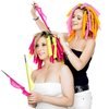 50pcs Heatless Spiral Hair Curlers for Long Hair - 22Inch with 6pcs Styling Hooks for Women (pink-orange)