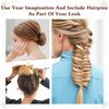 AOZUO Mini Bobby Pins, 50PCS 1.37 Inch Small Curved Hair Pins Metal Wavy Hairpins Hair Accessories for Women Gilr Kids Wedding Hairstyles Buns Long Straight Curly Hair All Hair Types(Brown)