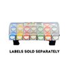 QSRProducts 7-Slot Day of The Week Covered Label Dispenser (for 3/4" or 1" Labels) - Food Sticker Holder for Inventory Management and Meal Prep, Protects Labels Inside