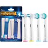 Replacement Toothbrush Heads for Oral B Braun - Ortho and Power Tip Brush Heads Compatible with Oralb Electric Toothbrush - Good for Braces, Crowns, Bridges 20 Pk. Fit The Oral-B Pro 1000, Kids Plus