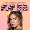 Kloffing Eyelashes Natural Look Faux Mink Lashes Pack Handmade Fluffy False Eyelashes 3D Volume Eyelash 10 Pairs Eye Lashes (8-12MM Cat Eye WA27)