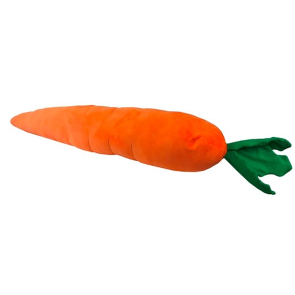Pet Lou 00499 Carrot Shaped Dog Toy, 15-inches, Orange