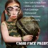 CCbeauty Green Camo Face Paint - St. Patrick's Day Sports Eye Black Stick,Camouflage Hunting Accessories,Sweat Resistant Safe Army Militarty Gamora Makeup for Halloween Costume Cosplay