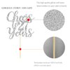 27 Silver Glitter Happy 27th Birthday Cake Topper, Cheers to 27 Years Party Decorations, Supplies, cake topper