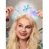 GORTIN Light up Snowflakes Headband LED Christmas Headband Glowing Feather Hair Band Xmas Holiday Party Costume Hair Accessories for Women and Girls