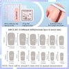 GLAMERMAID Press on Nails Medium Square, Red Watercolor Glue on Gel Nails, 24Pcs Short Square Reusable UV Finish Fake Nails Acrylic False Nails Manicure Kits for Women Gifts