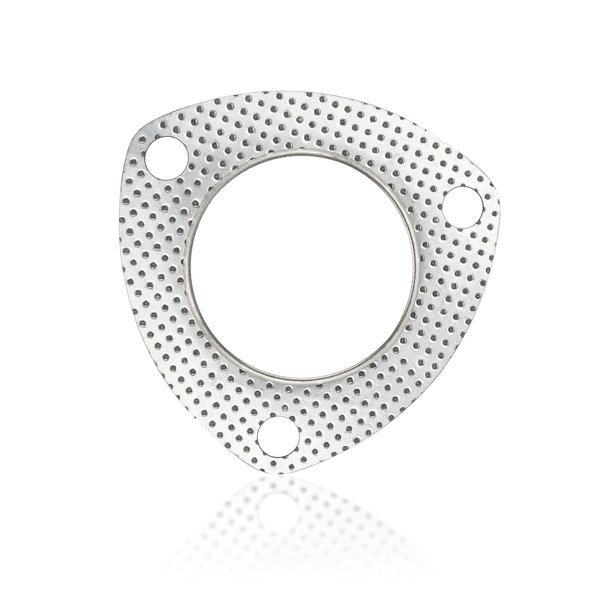 2.5" Car Exhaust Gasket with 3 Bolt,Automotive Replacement Exhaust Flange Gasket,Graphite Construction Exhaust Manifold Gasket Made of High Temp Gasket Material