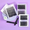 WENDY Lashes Clusters Lash Clusters 60D+80D DIY Eyelash Clusters 3D Effect 16-20mm Cluster Eyelash Extensions Black Cluster Lashes Wispy Soft Individual Lashes(3D Effect,60D+80D D,16-20mm)