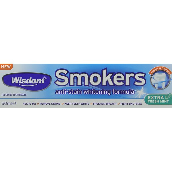 Wisdom 50 ml Smokers Anti-Stain Whitening Toothpaste - by Wisdom