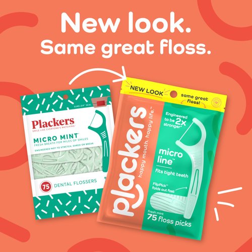 Plackers Micro Line Dental Floss Picks, Fold-Out FlipPick, Tuffloss, Easy Storage with Sure-Zip Seal, Fresh Mint Flavor, 90 Count (Pack of 3) (Packaging May Vary)