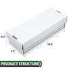 GRAND ORANGE 2-Cell Model Transaction Card Storage Box Holds 1600 Standard Trading Cards，Holds Over 300 3x4 Toploads Sports/Trading Card