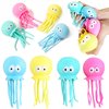 JIAHO 4 Pack Octopus Squishy Stress Balls for Kids and Adults, Sea Animals Squeeze Toys, Dough Ball, Squishy Toys for Kids Party Favors | Colorful Stress Relief Squishy Balls | Octopus Toys