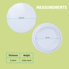 2 Pieces Reusable Mug Lids for Ceramic Mugs, 11 Ounce White Ceramic Cup Lid, Drink Cover for Outdoors, Cup Cover to Keep Warm, Fits Mug with Outside Diameter 3.25 Inch, Best for Hot and Cold Beverage