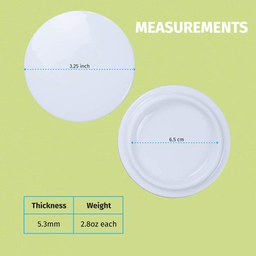 2 Pieces Reusable Mug Lids for Ceramic Mugs, 11 Ounce White Ceramic Cup Lid, Drink Cover for Outdoors, Cup Cover to Keep Warm, Fits Mug with Outside Diameter 3.25 Inch, Best for Hot and Cold Beverage