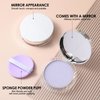 Erinde Oil Control Lavender Matte Powder, Jelly Poreless Face Blurring Primer & Oil Control Setting Powder, Powder Free Finishing Face Makeup, Long-Lasting Matte Finish, Waterproof, Control Shine