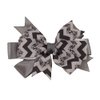 Black, Grey, zebra and chevron Hair Bow