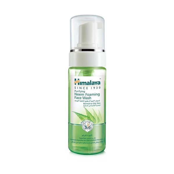 Himalaya Purifying Neem Foaming Face Wash with Neem and Turmeric for Oily Skin, 5.07 oz (150 ml)