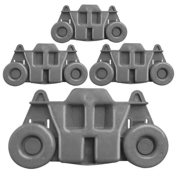 W10195416 Dishwasher Wheels Lower Dish Rack Wheel Part Assembly,Replacement for Maytag/Kitchen Aid/kitchenaid/Whirlpool/Kenmore Dish Rack Replaces AP5983730 W10195416V,AP5983730,PS11722152,Pack of 4