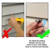 No-Hole Needed Vinyl Siding Clips Hooks Hanger for Hang Solar Powered Lights on Vinyl Siding with No Nails No Drilling, Easy Removal (10 Pack)