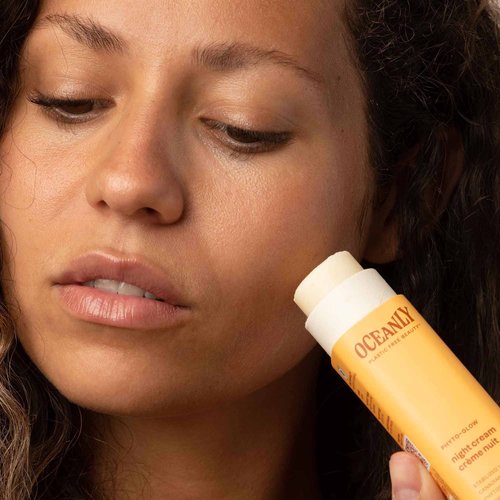 ATTITUDE Oceanly Night Cream Bar, EWG Verified, Plastic-free, Plant and Mineral-Based Ingredients, Vegan and Cruelty-free Face Moisturizing Products, PHYTO GLOW, Unscented, 1 Ounce