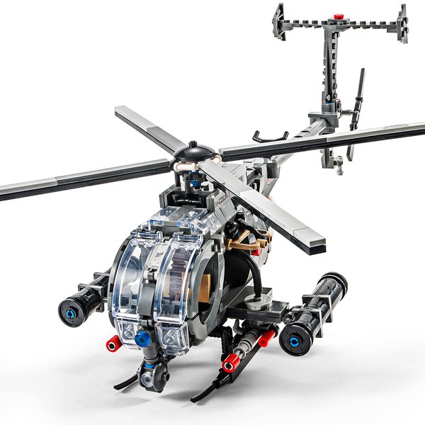 SEMKY Military Series AH-6 Helicopter Little Birds Air Force Building Block Set (523 Pieces) -Building and Military Toys Gifts for Kid and Adult