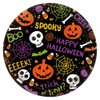 Spooktacular Halloween Gang Disposable Round Dessert Paper Plates, 7" Pack of 60.