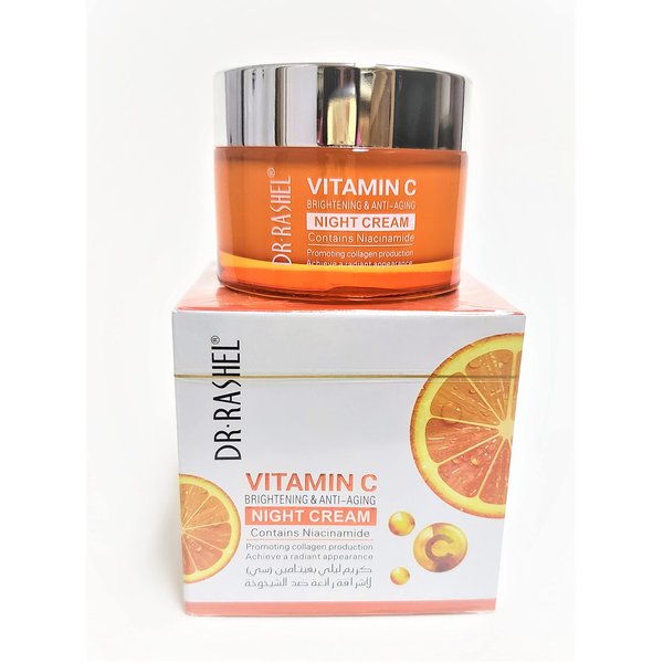 Dr Rashel Vitamin C Face Night Cream With Niacinamide and Collagen | Moisturizer | Anti-Aging | Lift & Firming Skin size 1.76 oz