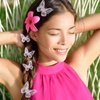 18 Pieces Butterfly Hair Clip, Lace Bows, Embroidery Hair Pins and Accessories for Halloween Cosplaying Women Girls Teens, 2 Sizes (Pink)
