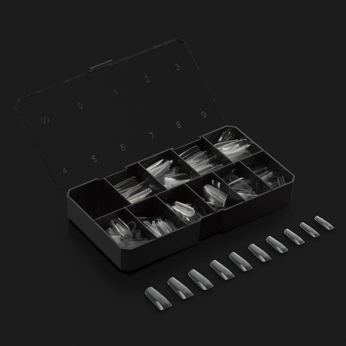 Apres Gel-X Nail Extensions Natural Square Long Soft Gel Tips 500pcs (10 Different Size)