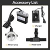 Hunting friends Superbright LED Mining Headlight,High Lumen Rechargeable Miner Lamp Hard Hat with Power Supply Lights Mining lamp Waterproof Headlight KL6M.H Explosion Proof Cap for Outdoor