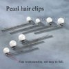 Bartosi Pearl Hair Clips White Pearl Hair Pins Beaded Bridal Hair Barrettes Bride Wedding Hair Accessories for Women and Girls (Pack of 7)