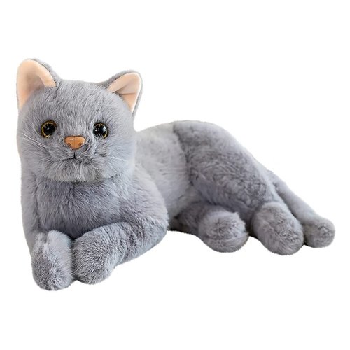 Gadpiparty Stuffed Cats Plush Cat Doll, Realistic Soft Plush Cat Toy for Kids Adults Boys and Girls, Stuffed Animals Cat Doll for Kids Birthday Gift (Grey, 12 Inch) Cat Stuffed Animals