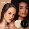 PHOERA Foundation Full Coverage,PHOERA Face Powder, Soft Focus Setting Powder, PHOERA Makeup Lightweight Wrinkles Matte Natural Finish for a Flawless Complexion(103 Warm peach+N.02 Cool Beige)