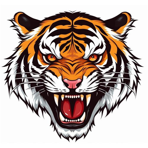 Dopetattoo 6 Sheets Temporary Tattoos Tiger Fake tattoos Neck Arm Chest for Women Men Adults