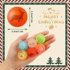 NOVWANG Christmas Glow in The Dark Bouncy Balls, 24Pcs 1.25 Inches Bouncing Balls Christmas Stocking Stuffers Toys for Kids Christmas Party Favors