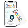 Capture 360 NFC Business Google Review Tap Card, Contactless, Enhances SEO, Saves Time, User-Friendly, Reusable, Boosts Online Presence & Encourages Business Feedback (White, 5-Pack Google Cards)