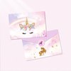 XJLYAYA 12Pcs Unicorn Birthday Invitation Cards 12 Envelopes with 12 Sticker Labels Party Decorations Supplies for Kids Birthday Party Supplies