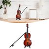 Wooden Mini Violin Model Display, with Bow Stand and Case Musical Ornament Craft, for Home Office Decoration Birthday Valentine's Day Gift