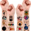 8 Sheets (88PCS) Bowling Temporary Tattoos Birthday Party Favors Supplies Decorations Decor Stickers For Kids Boys Girls Gifts Classroom School Prizes Rewards Themed