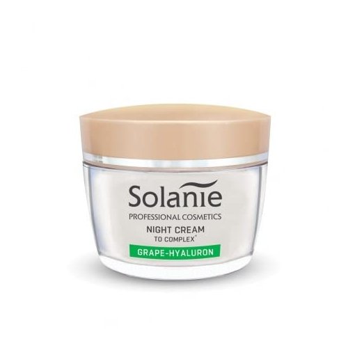 Solanie - Night Cream - 50ml - Anti-Wrinkle & Moisturizing - With TO Complex - High Antioxidant Content - Mimic Wrinkle Smoothing (Grape-Hyaluron)