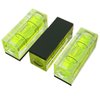3Pcs Small Square Magnetic Spirit Levels Set Precision Bubble Level Mini Horizontal Bubble Measuring Tool (15x15x40mm, Magnetic)