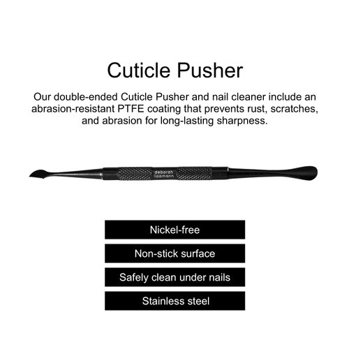 Deborah Lippmann Cuticle Pusher and Nail Cleaner | Dual-Ended Tool for Healthy Nails | Professional Stainless Steel for Manicure and Pedicure