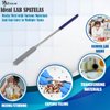A2Z Lab Spatula Stainless Steel Sampler Spatula with Flat End for Mixing Transfering Cream, Gel, Powder, Medicine, Cap Filler- Cosmetic Spatula - Comfort Grip Handle - Lab Use Supplies - 7"