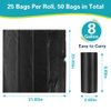 50 Portable Toilet Bags with Drawstring & Lemon Scent, Biodegradable Camping Toilet Bags for Portable Potty, 8 Gallon Thickened Compostable Bags for 5 Gallon Bucket Toilet Adults Outdoor Camping Car