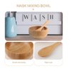 SHUILING Small Facial Skin Care Mixing Bowl Set Eco Bamboo Mixing Bowl Aromatherapy Wooden Bowl with Mini Stick Spoon DIY Massage Oils Mud Mixing Tool Makeup Cosmetic Kit Skin Care Beauty Tool