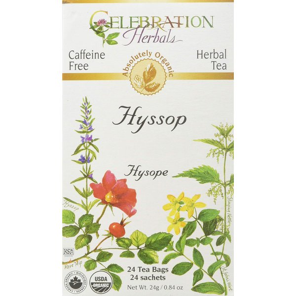 Celebration Herbals Organic Hyssop Tea Caffeine Free - 24 Herbal Tea Bags